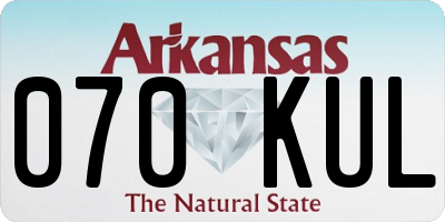 AR license plate 070KUL