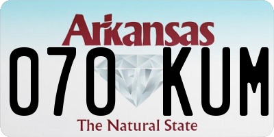AR license plate 070KUM