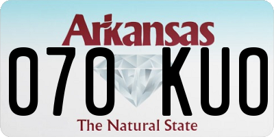 AR license plate 070KUO