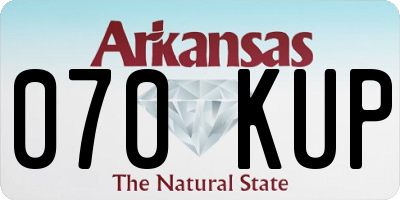 AR license plate 070KUP