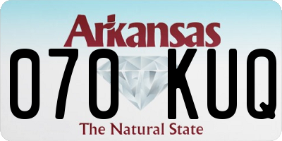 AR license plate 070KUQ