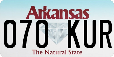 AR license plate 070KUR