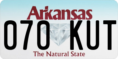 AR license plate 070KUT