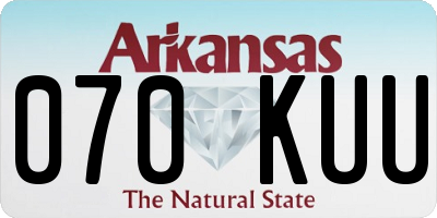 AR license plate 070KUU
