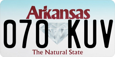 AR license plate 070KUV