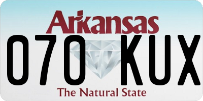 AR license plate 070KUX