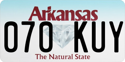 AR license plate 070KUY