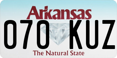 AR license plate 070KUZ
