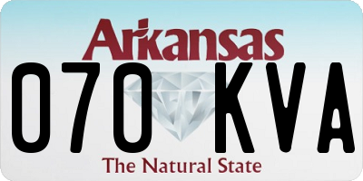 AR license plate 070KVA