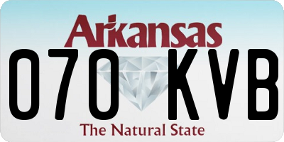 AR license plate 070KVB