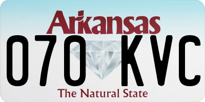 AR license plate 070KVC