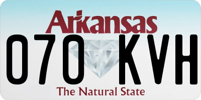 AR license plate 070KVH