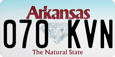 AR license plate 070KVN