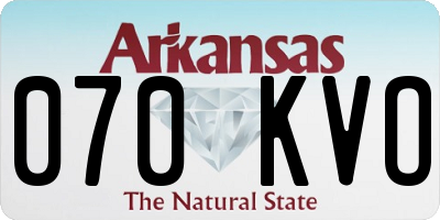 AR license plate 070KVO