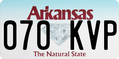 AR license plate 070KVP