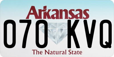 AR license plate 070KVQ