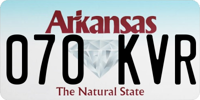 AR license plate 070KVR