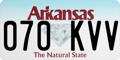 AR license plate 070KVV