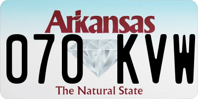AR license plate 070KVW