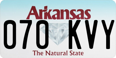 AR license plate 070KVY