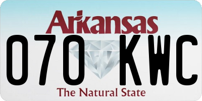 AR license plate 070KWC