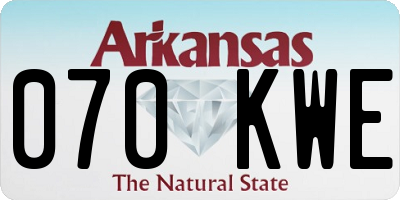 AR license plate 070KWE