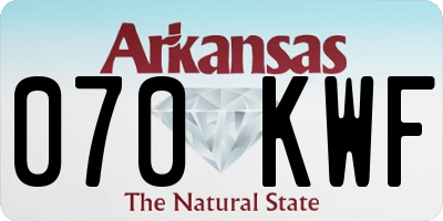 AR license plate 070KWF