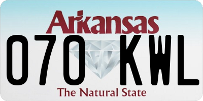 AR license plate 070KWL