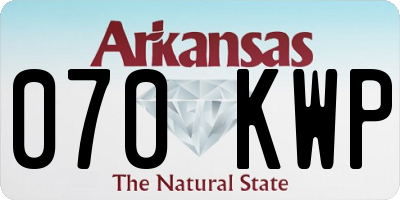 AR license plate 070KWP
