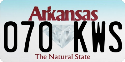 AR license plate 070KWS