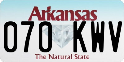 AR license plate 070KWV