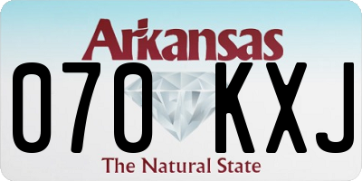 AR license plate 070KXJ