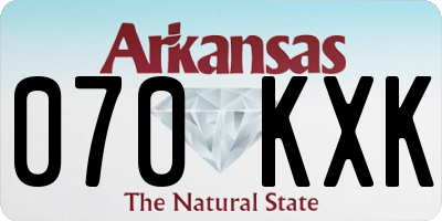 AR license plate 070KXK
