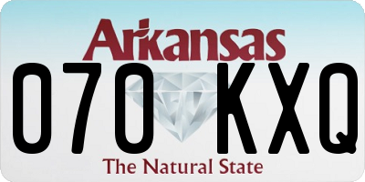 AR license plate 070KXQ