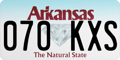 AR license plate 070KXS