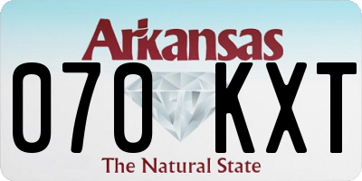 AR license plate 070KXT