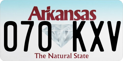 AR license plate 070KXV