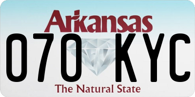 AR license plate 070KYC