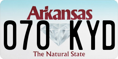 AR license plate 070KYD