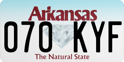 AR license plate 070KYF