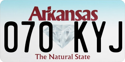 AR license plate 070KYJ