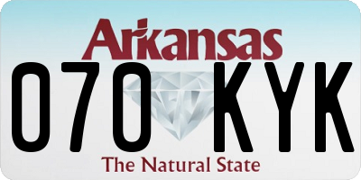 AR license plate 070KYK