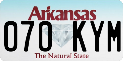 AR license plate 070KYM
