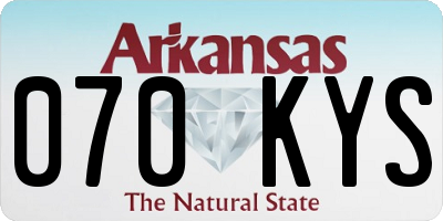 AR license plate 070KYS