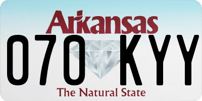 AR license plate 070KYY