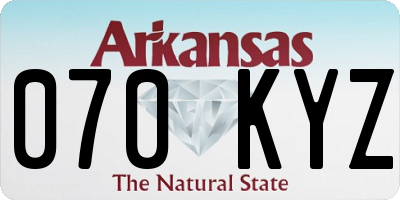 AR license plate 070KYZ