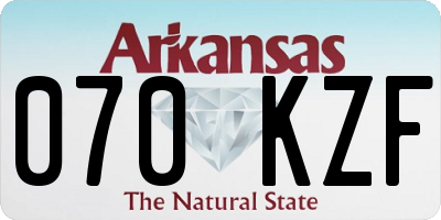 AR license plate 070KZF