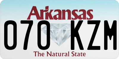AR license plate 070KZM