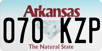 AR license plate 070KZP