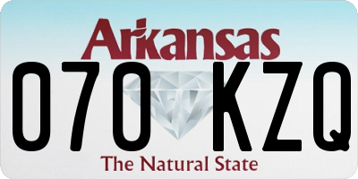 AR license plate 070KZQ